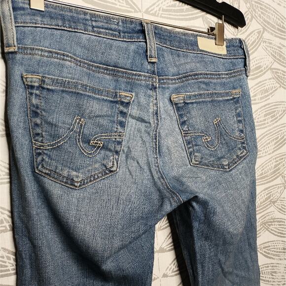 AG Jeans Stevie Ankle Slim Straight Blue Denim - Picture 3 of 5
